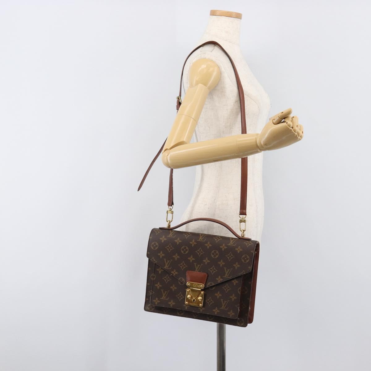 LOUIS VUITTON Monogram Monceau 28 Hand Bag M51185 LV Auth ka6012