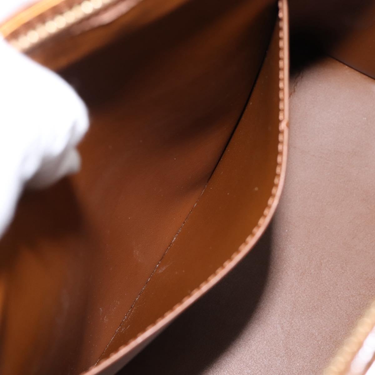 LOUIS VUITTON Monogram Vernis Houston Hand Bag Bronze M91122 LV Auth ka6013