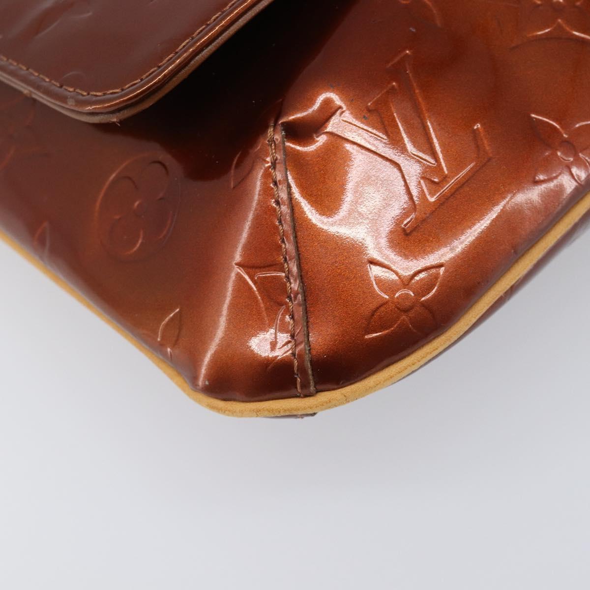 LOUIS VUITTON Monogram Vernis Thompson Street Bag Bronze M91124 LV Auth ka6016