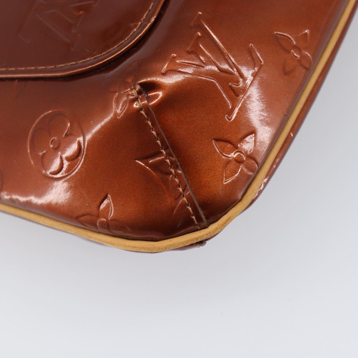 LOUIS VUITTON Monogram Vernis Thompson Street Bag Bronze M91124 LV Auth ka6016
