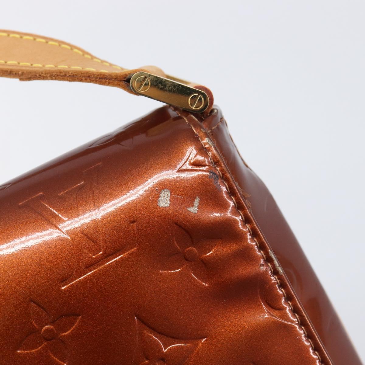 LOUIS VUITTON Monogram Vernis Thompson Street Bag Bronze M91124 LV Auth ka6016