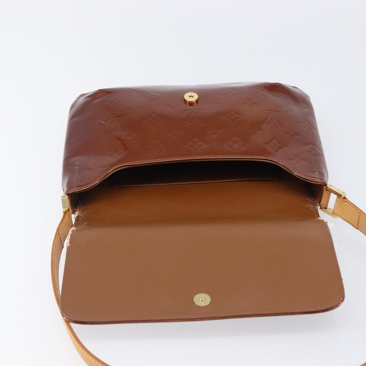 LOUIS VUITTON Monogram Vernis Thompson Street Bag Bronze M91124 LV Auth ka6016