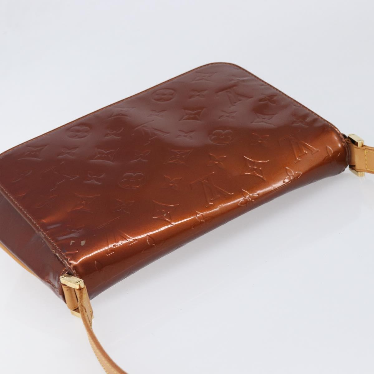 LOUIS VUITTON Monogram Vernis Thompson Street Bag Bronze M91124 LV Auth ka6016