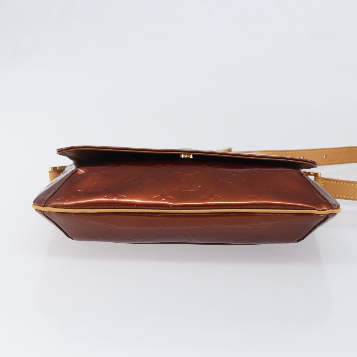 LOUIS VUITTON Monogram Vernis Thompson Street Bag Bronze M91124 LV Auth ka6016