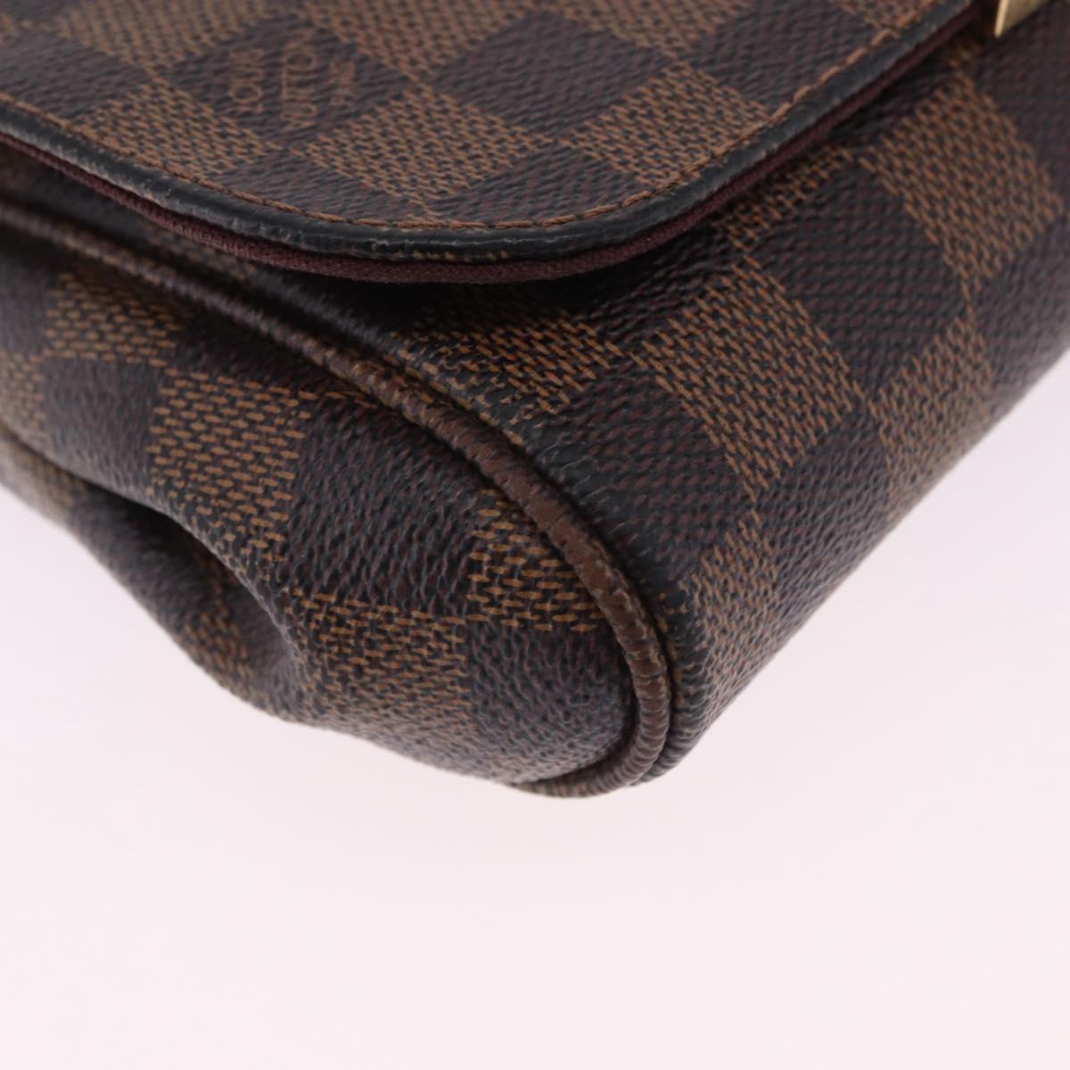 LOUIS VUITTON Damier Ebene Favorit PM Shoulder Bag 2way N41276 LV Auth ka6018V