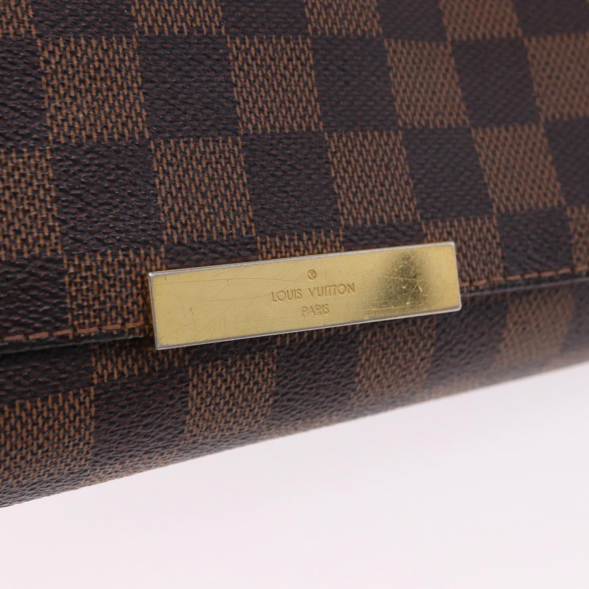 LOUIS VUITTON Damier Ebene Favorit PM Shoulder Bag 2way N41276 LV Auth ka6018V