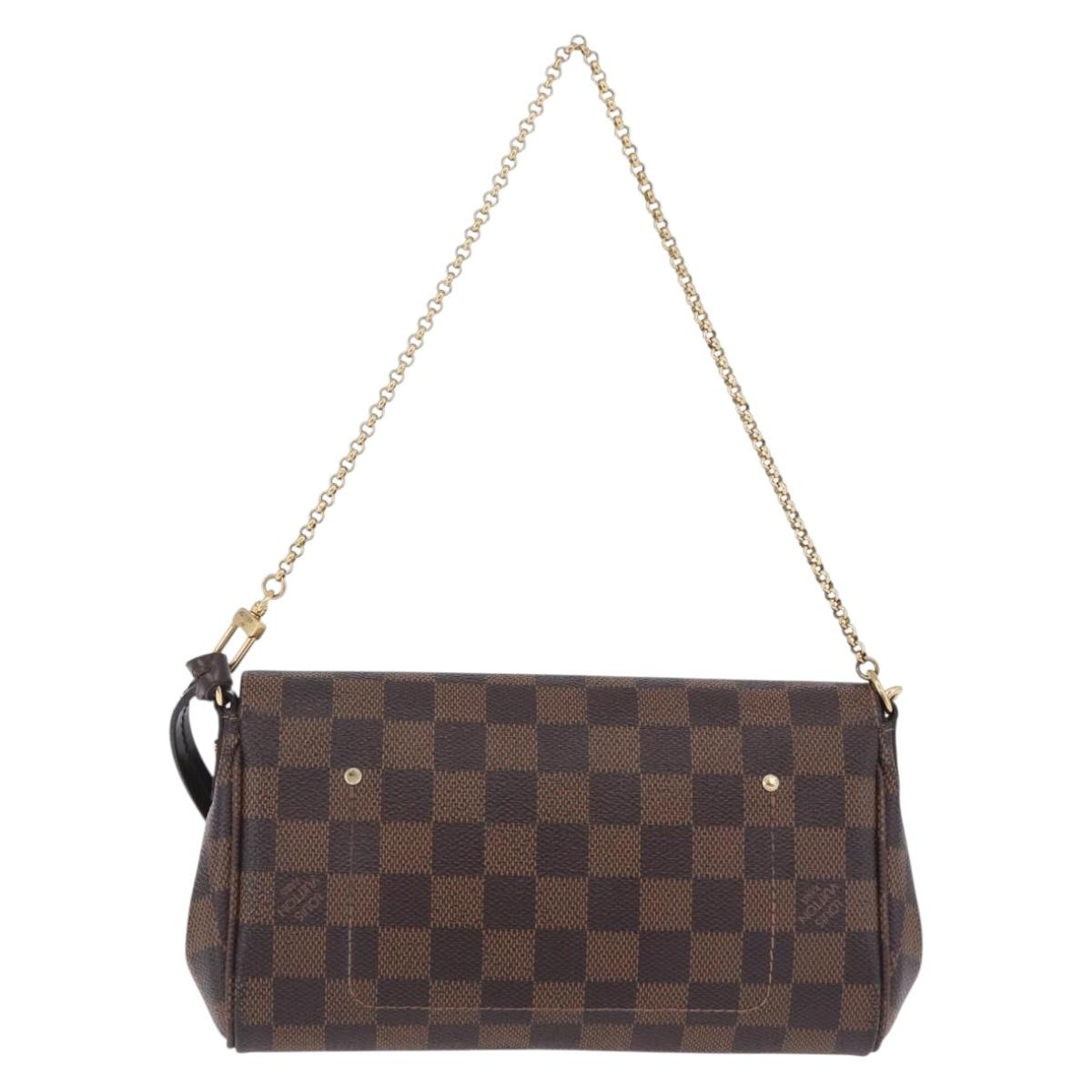 LOUIS VUITTON Damier Ebene Favorit PM Shoulder Bag 2way N41276 LV Auth ka6018V