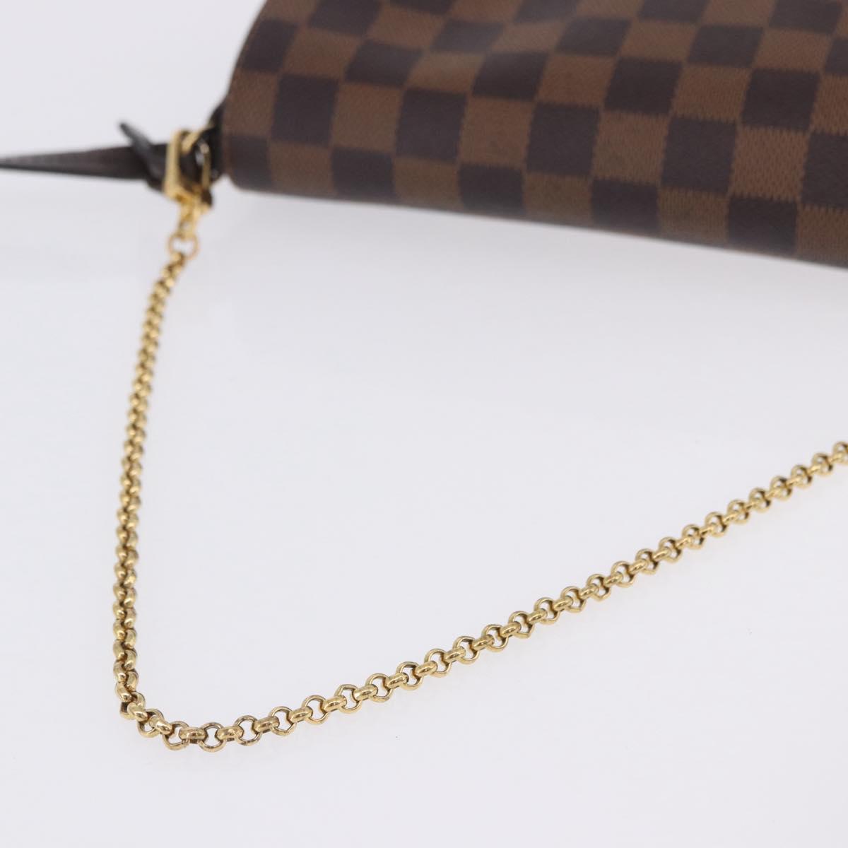 LOUIS VUITTON Damier Ebene Favorit PM Shoulder Bag 2way N41276 LV Auth ka6018V