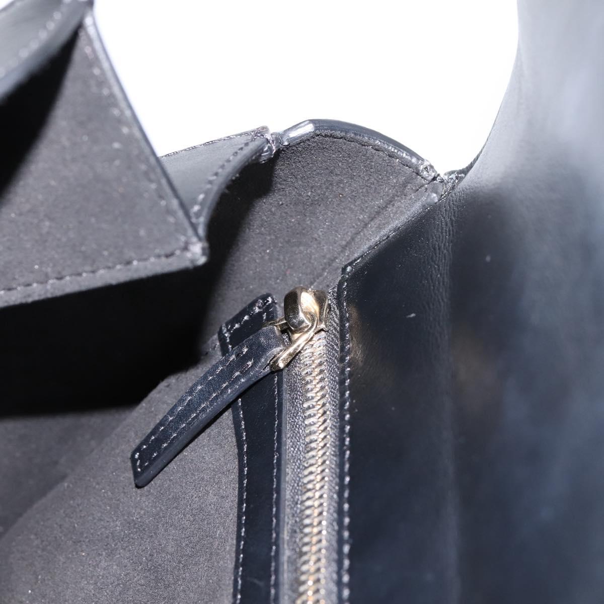 GIVENCHY Shoulder Bag Leather Black Gold Auth ka6021A