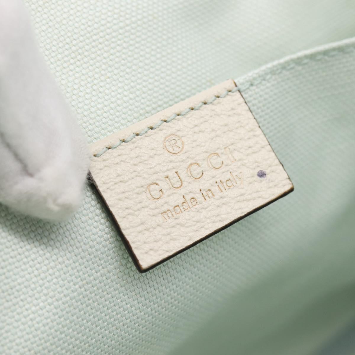 GUCCI Hand Bag Canvas Light Blue 628159 Auth ka6023V