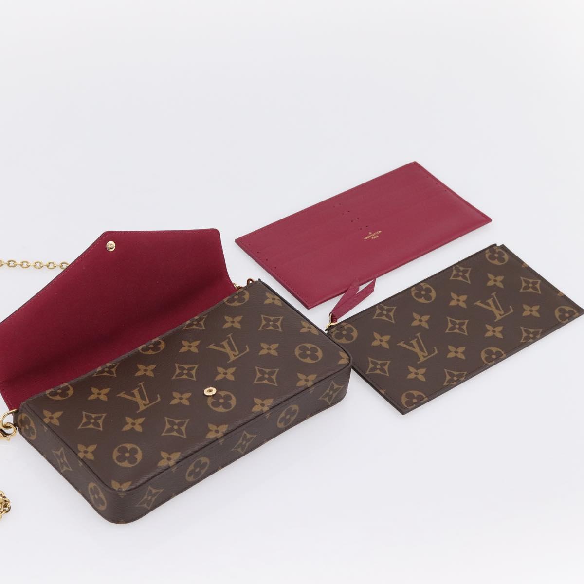 LOUIS VUITTON Monogram Wallet Pochette Felice Shoulder Bag M61276 Auth ka6025V