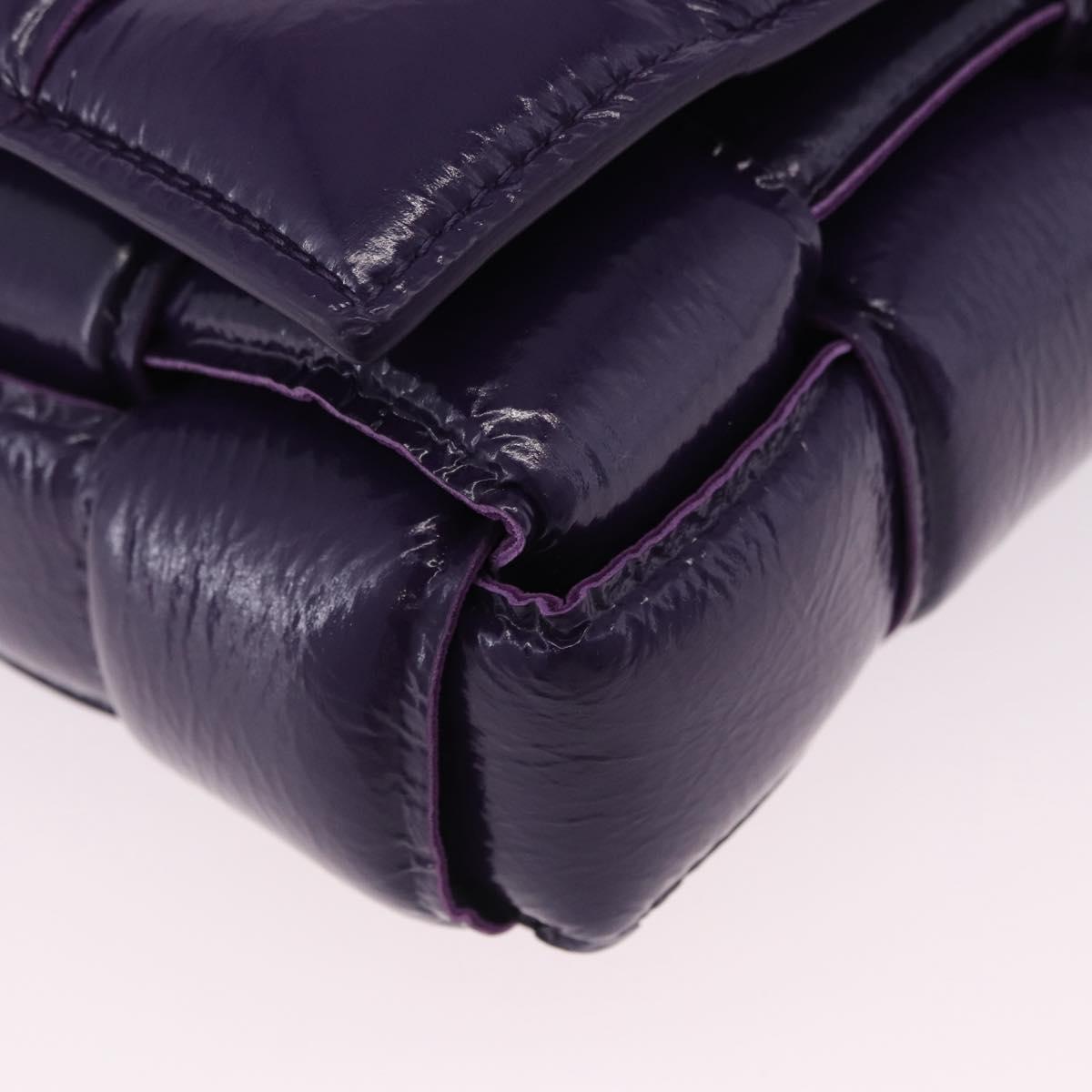 BOTTEGA VENETA MAXI INTRECCIATO Padded Cassette Bag Leather Purple Auth ka6032V