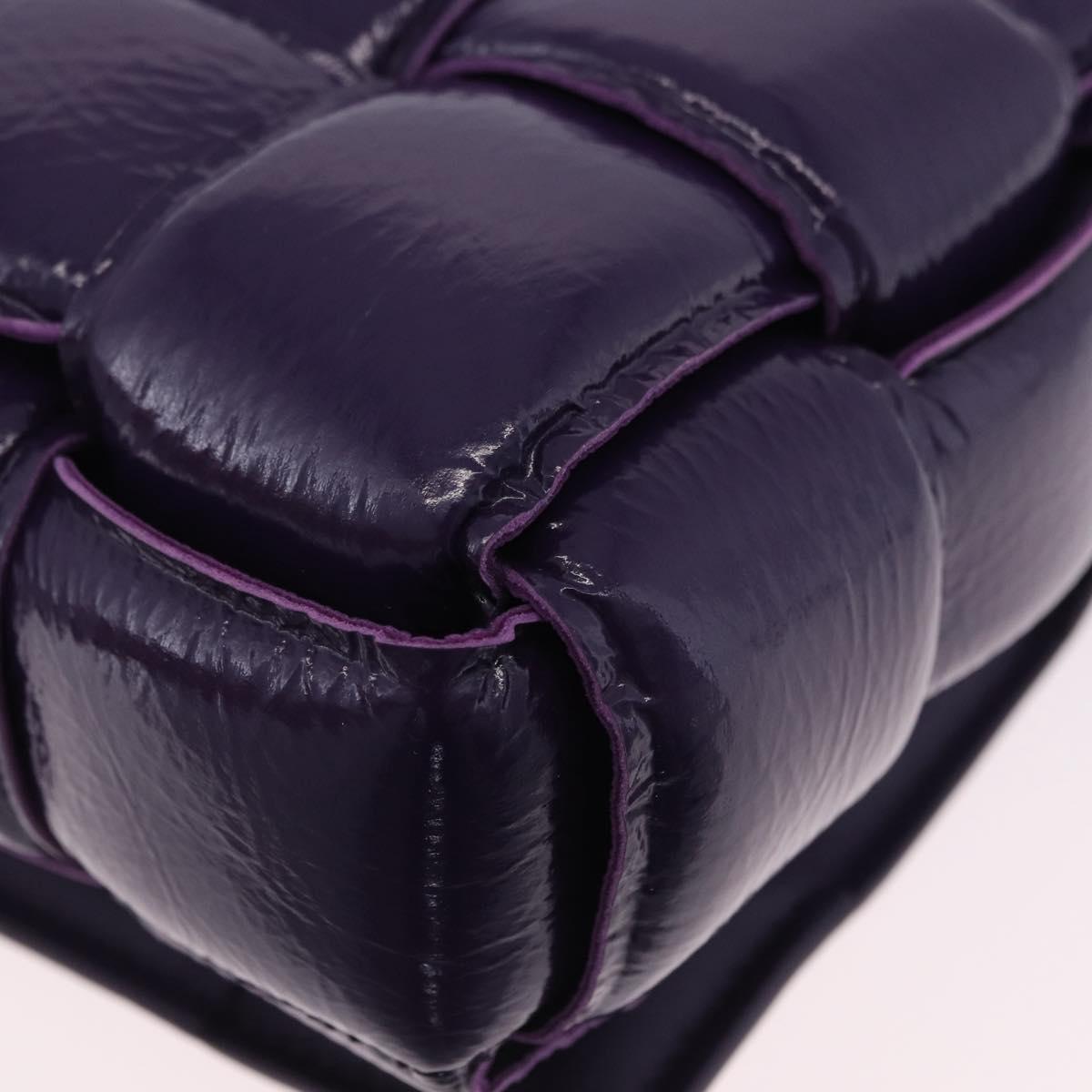 BOTTEGA VENETA MAXI INTRECCIATO Padded Cassette Bag Leather Purple Auth ka6032V