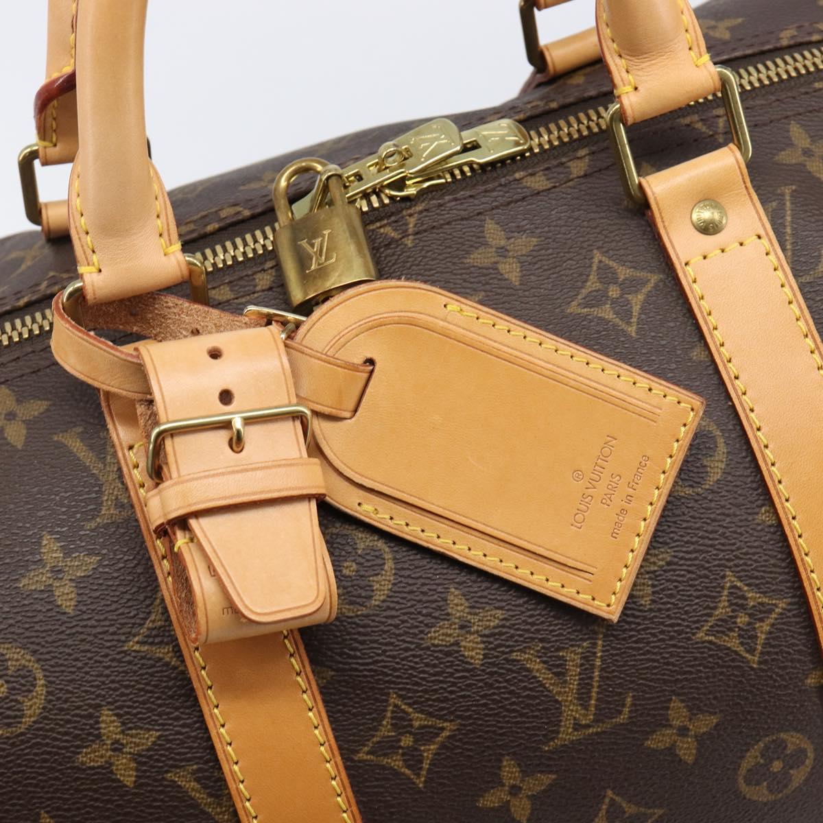 LOUIS VUITTON Monogram Keepall 55 Boston Bag M41424 LV Auth ka6039V