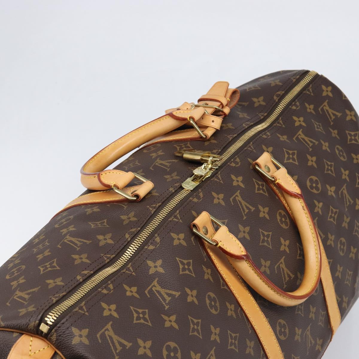 LOUIS VUITTON Monogram Keepall 55 Boston Bag M41424 LV Auth ka6039V