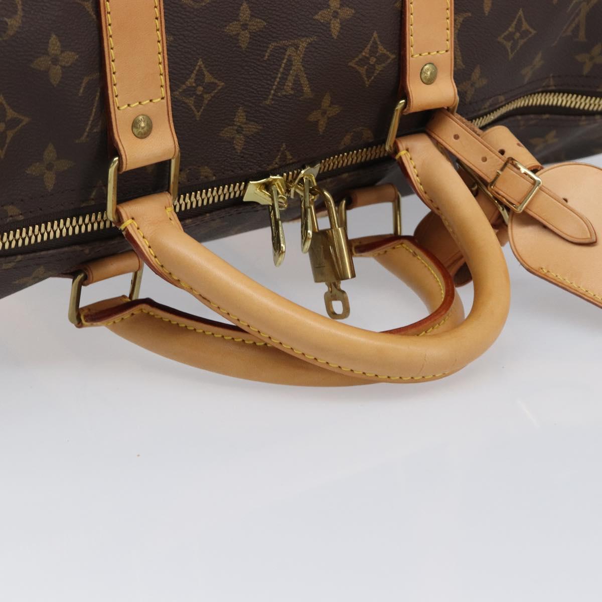 LOUIS VUITTON Monogram Keepall 55 Boston Bag M41424 LV Auth ka6039V