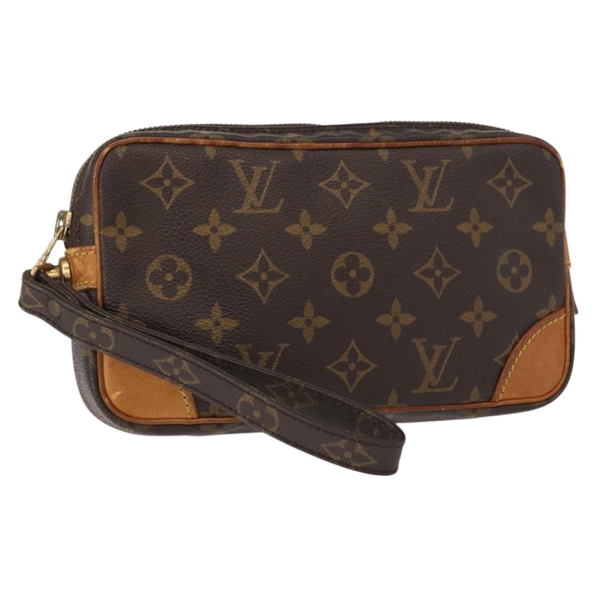 LOUIS VUITTON Monogram Marly Dragonne PM Clutch Bag M51827 LV Auth ka604