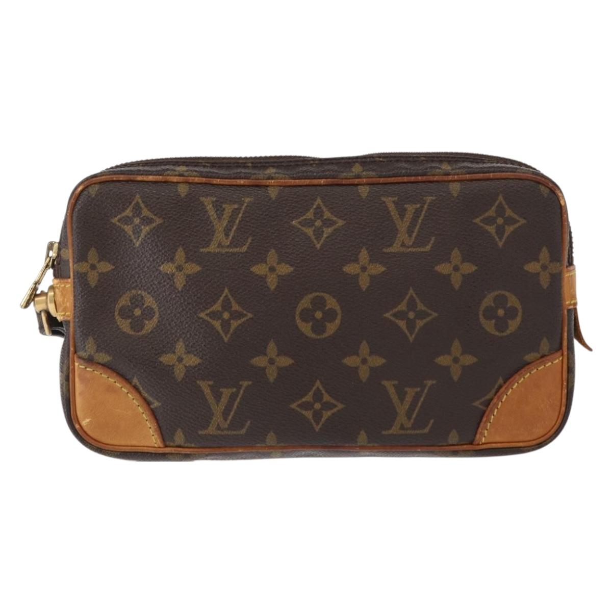 LOUIS VUITTON Monogram Marly Dragonne PM Clutch Bag M51827 LV Auth ka604