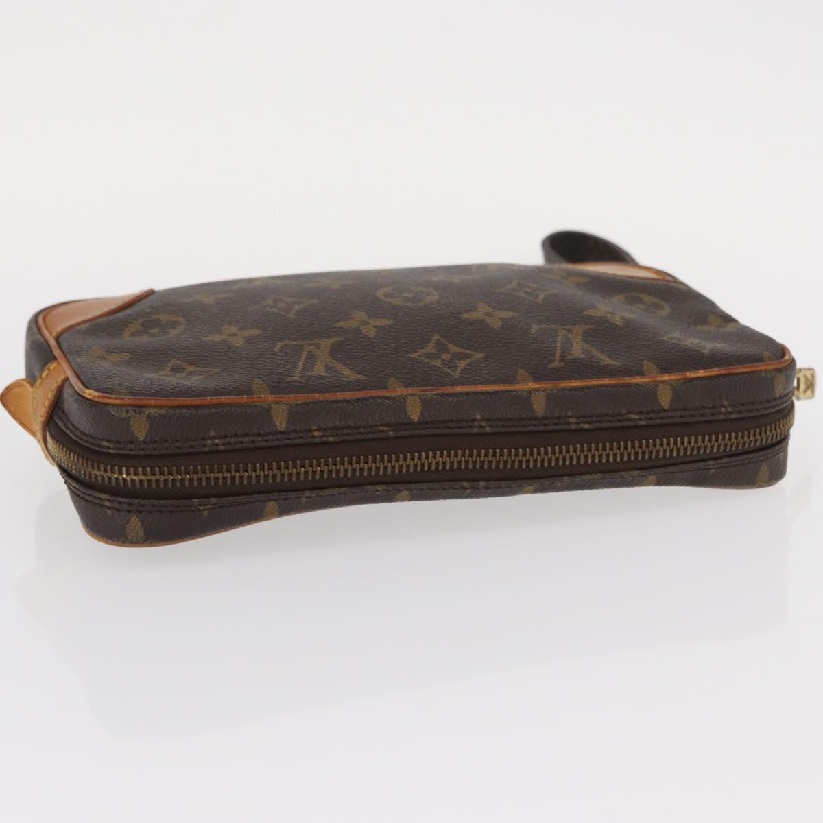 LOUIS VUITTON Monogram Marly Dragonne PM Clutch Bag M51827 LV Auth ka604