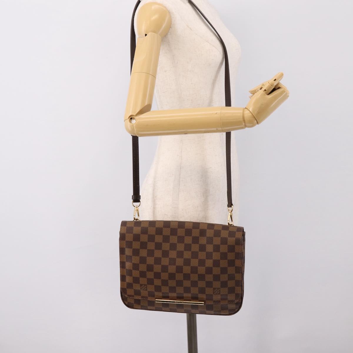 LOUIS VUITTON Damier Ebene Hoxton PM Shoulder Bag N41257 LV Auth ka6040V