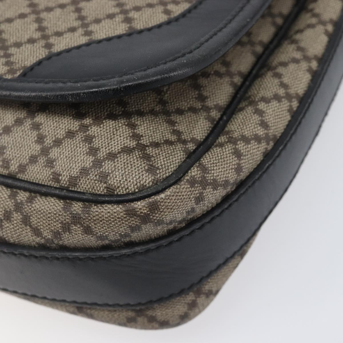 GUCCI Diamante Shoulder Bag Canvas Leather Brown Silver 295679 Auth ka6042