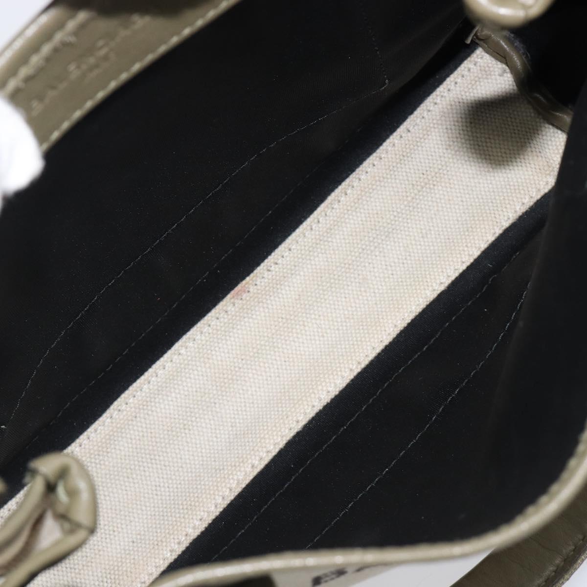 BALENCIAGA Navy Cabas XS Hand Bag Leather 2way White Silver 390346 Auth ka6043A