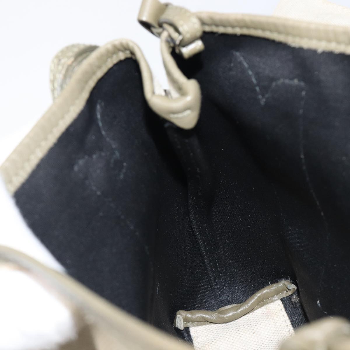BALENCIAGA Navy Cabas XS Hand Bag Leather 2way White Silver 390346 Auth ka6043A