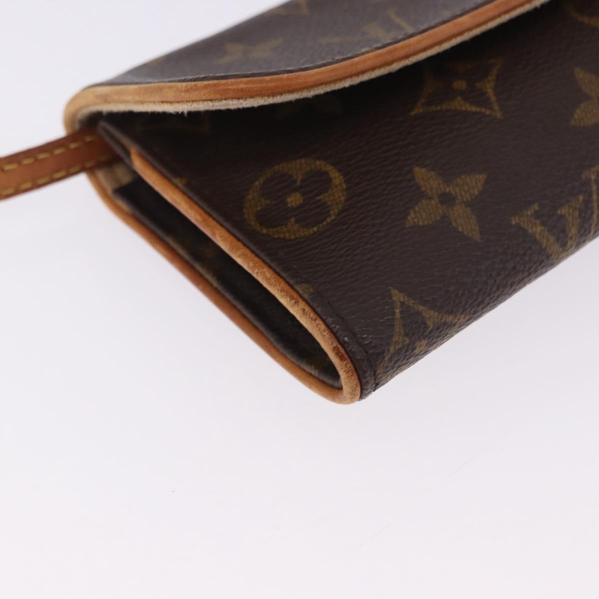 LOUIS VUITTON Monogram Pochette Twin PM Shoulder Bag M51854 LV Auth ka6047