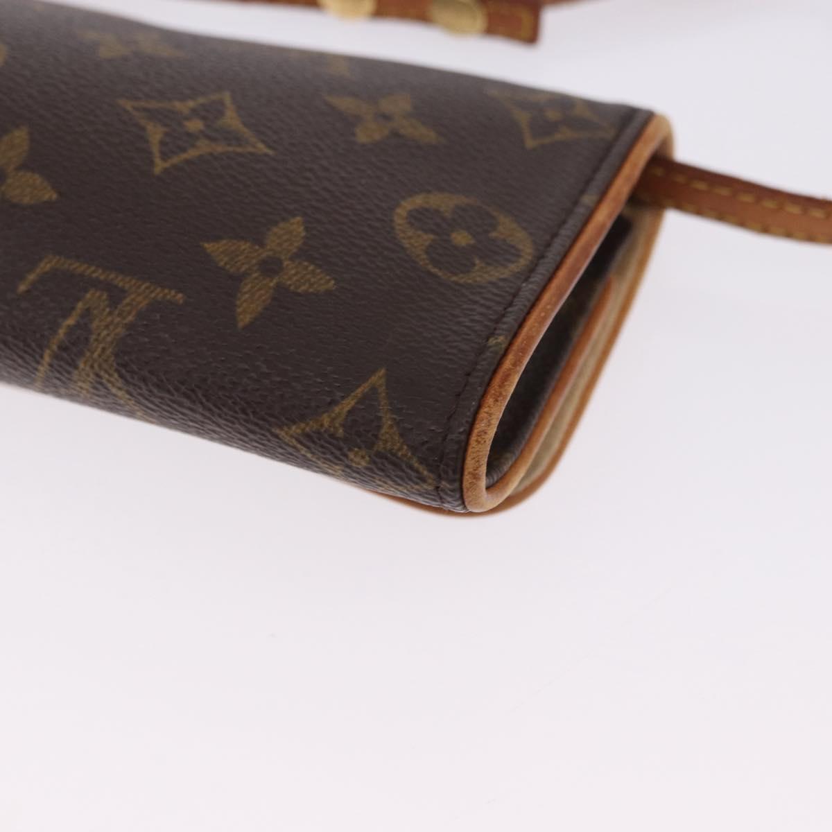 LOUIS VUITTON Monogram Pochette Twin PM Shoulder Bag M51854 LV Auth ka6047