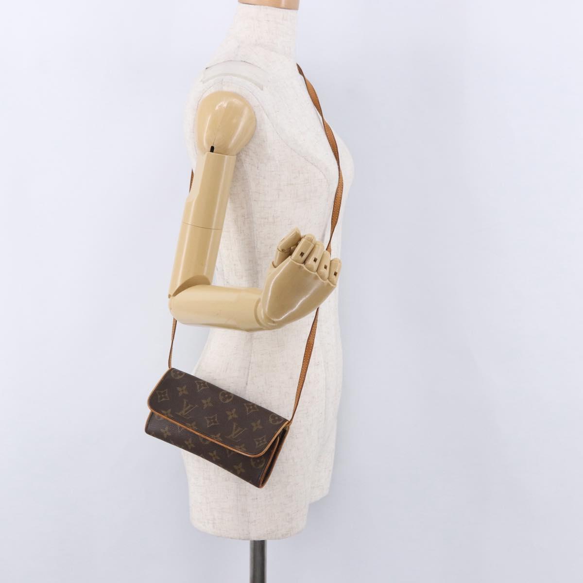 LOUIS VUITTON Monogram Pochette Twin PM Shoulder Bag M51854 LV Auth ka6047