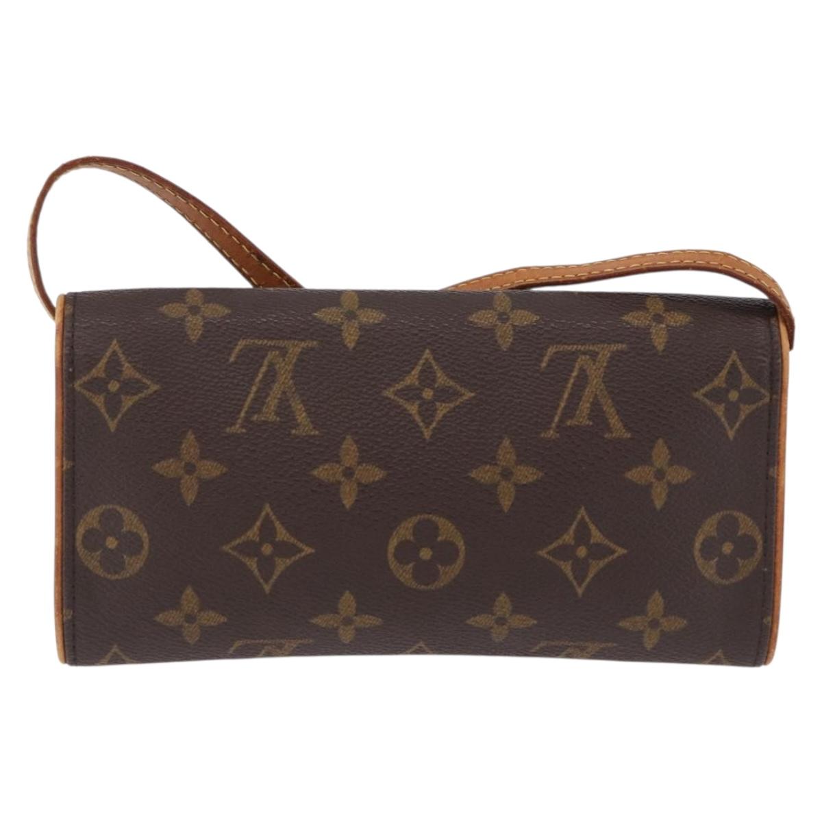 LOUIS VUITTON Monogram Pochette Twin PM Shoulder Bag M51854 LV Auth ka6047
