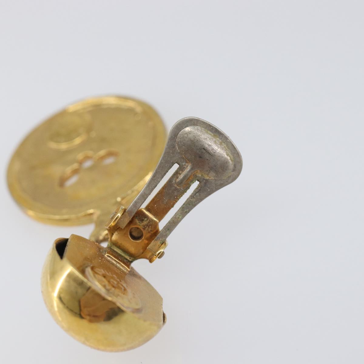 GIVENCHY Celine Earring metal 2 Set Gold Tone Auth ka6049