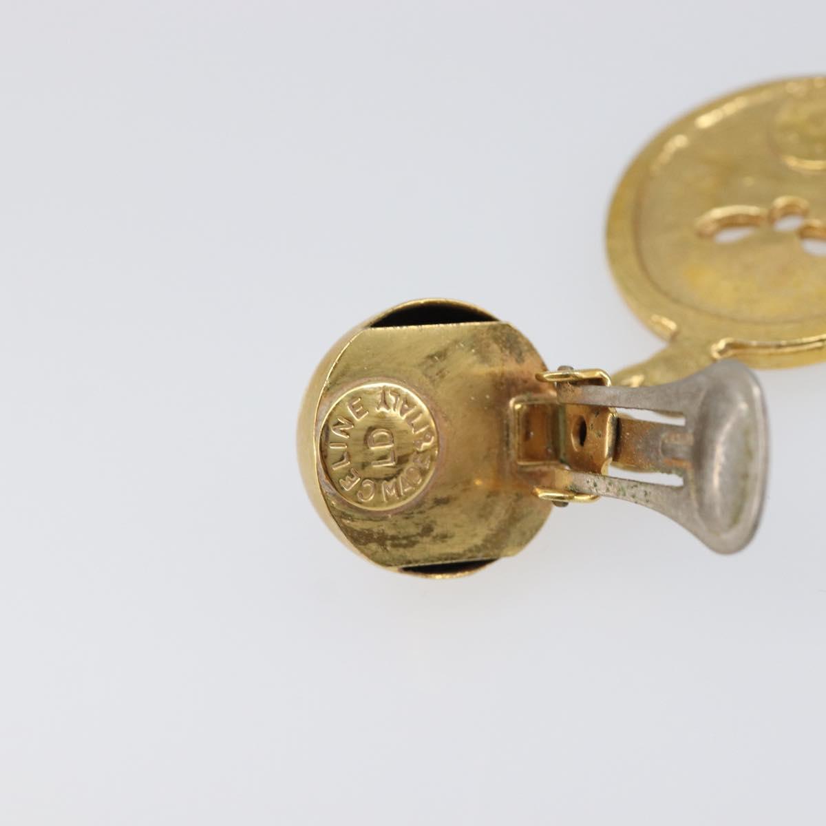 GIVENCHY Celine Earring metal 2 Set Gold Tone Auth ka6049