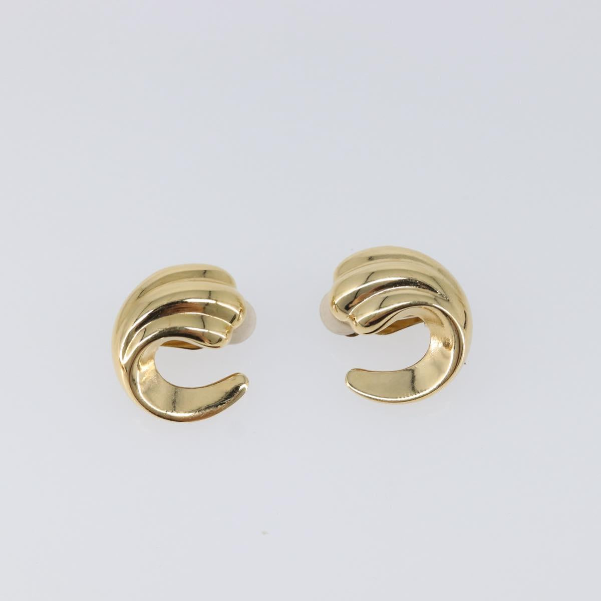 GIVENCHY Celine Earring metal 2 Set Gold Tone Auth ka6049