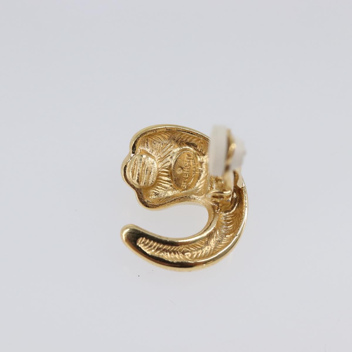 GIVENCHY Celine Earring metal 2 Set Gold Tone Auth ka6049