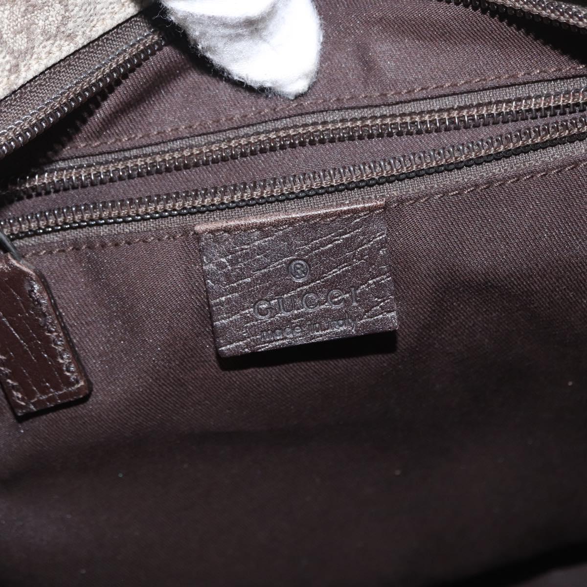 GUCCI GG Supreme Shoulder Bag PVC Beige Silver 141626 Auth ka605