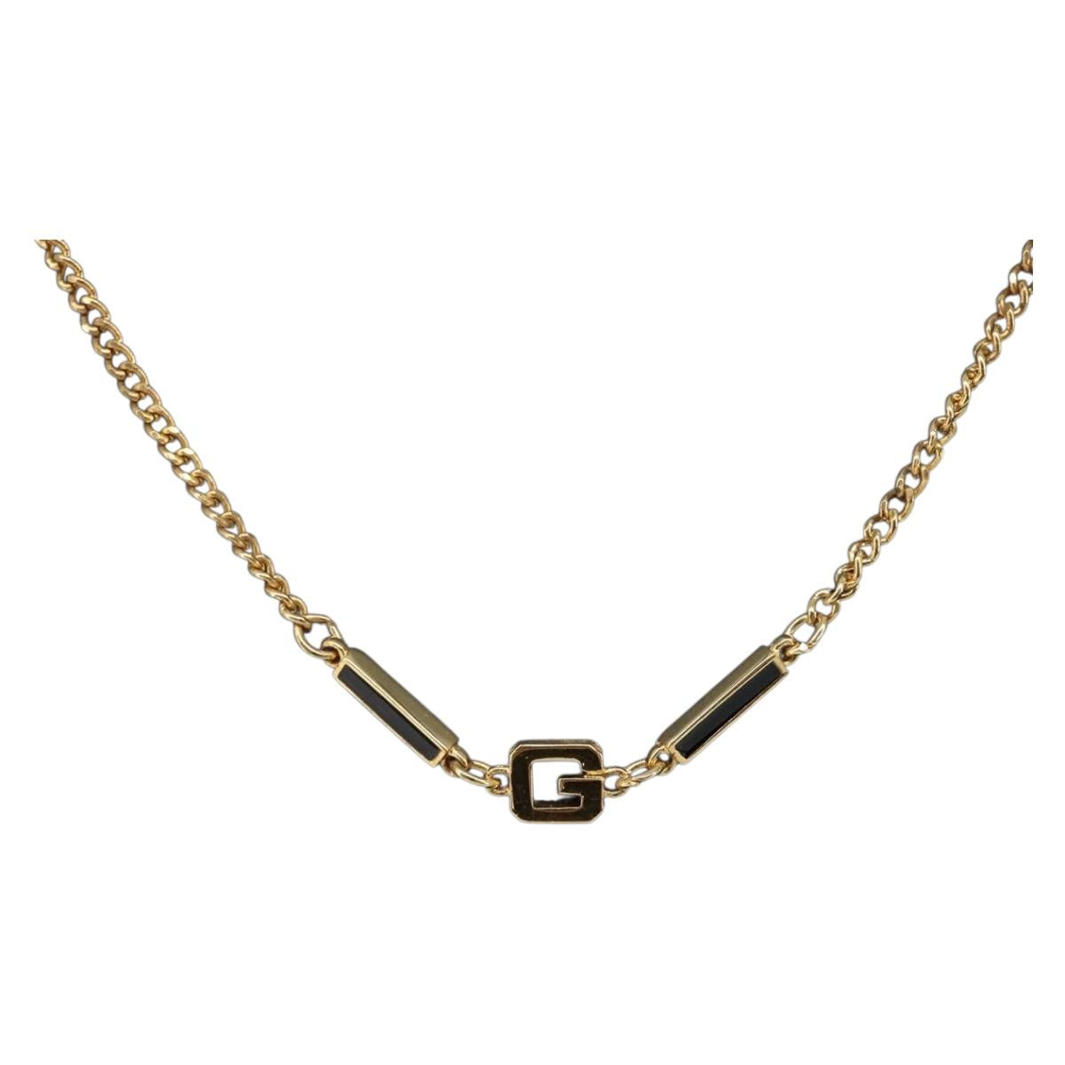 GIVENCHY Necklace metal Gold Auth ka6050