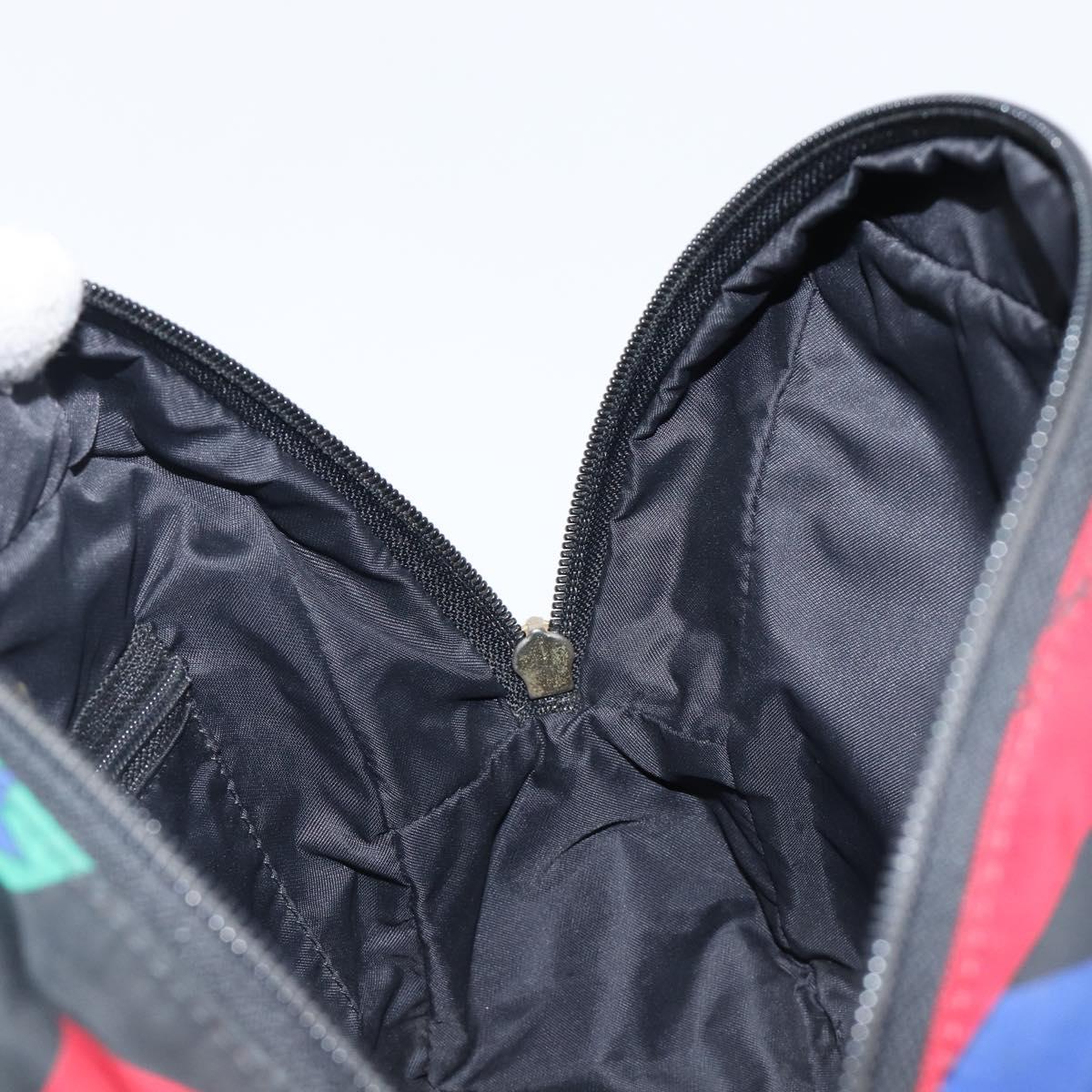 SAINT LAURENT Hand Bag Nylon Multicolor Gold Auth ka6053