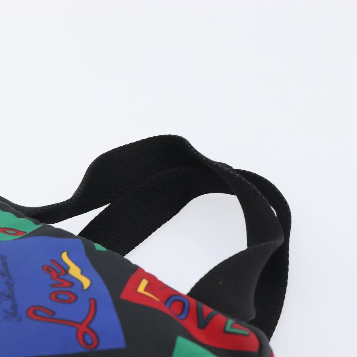 SAINT LAURENT Hand Bag Nylon Multicolor Gold Auth ka6053