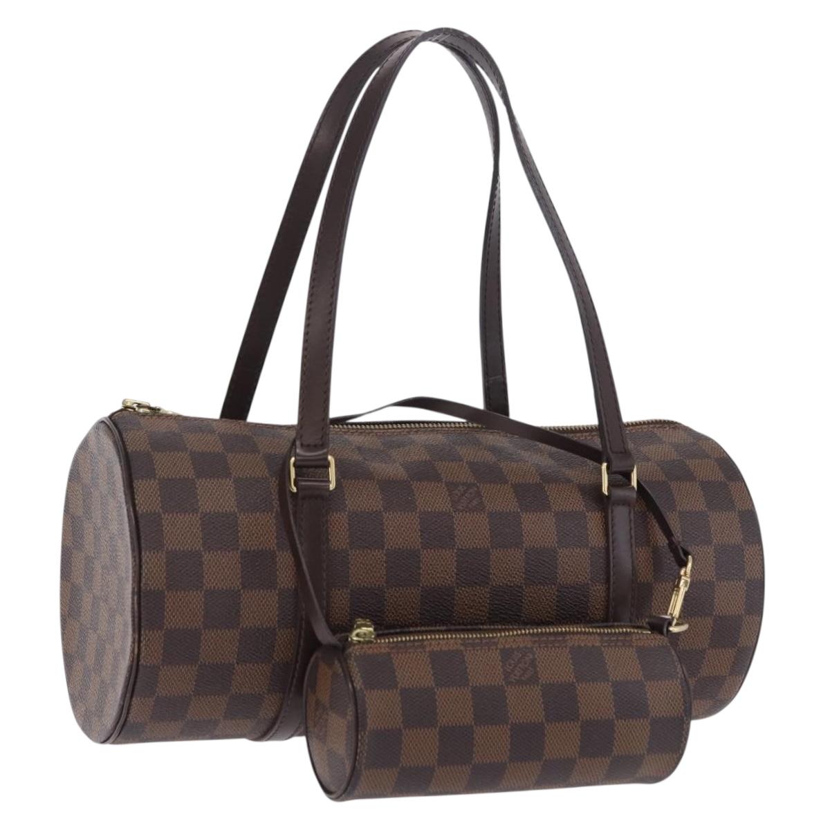 LOUIS VUITTON Damier Ebene Papillon 30 Hand Bag N51303 LV Auth ka6057V
