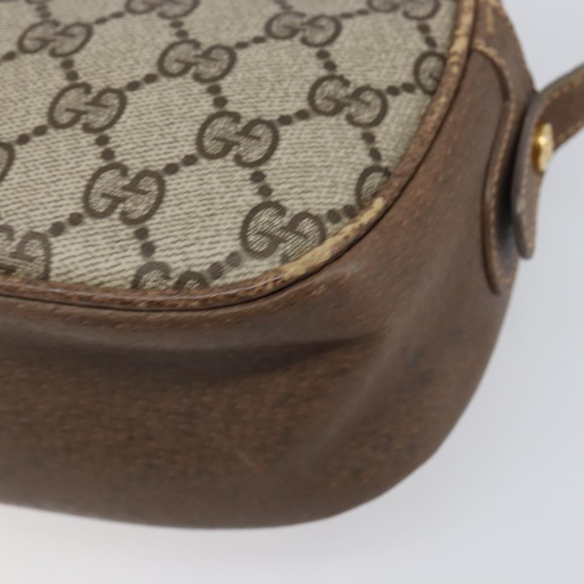 GUCCI GG Supreme Shoulder Bag PVC Beige Gold 001 067 1283 Auth ka6059