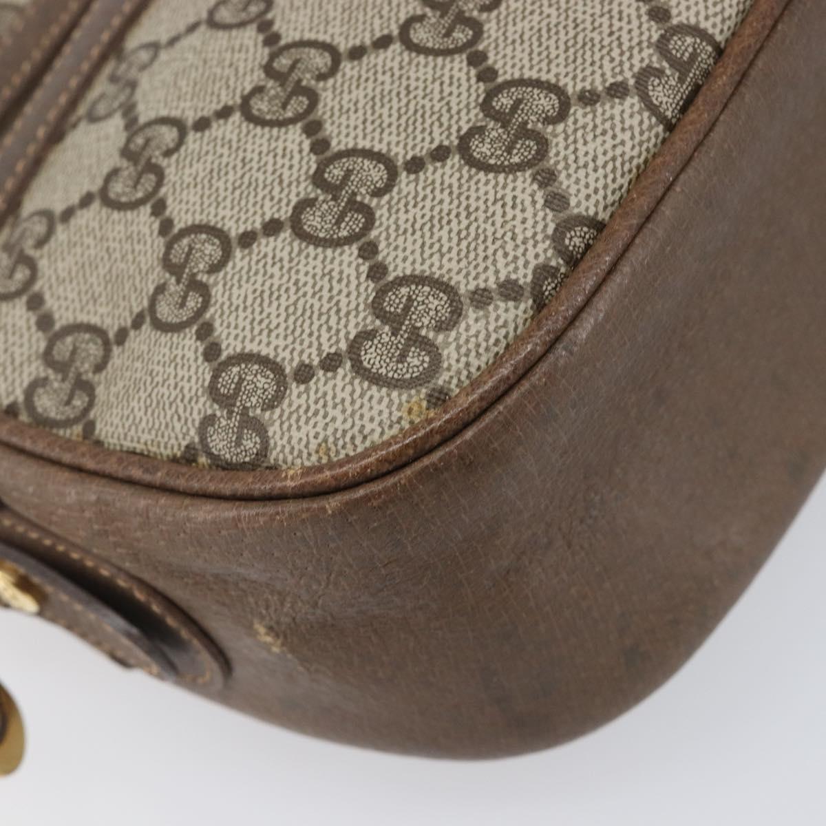 GUCCI GG Supreme Shoulder Bag PVC Beige Gold 001 067 1283 Auth ka6059