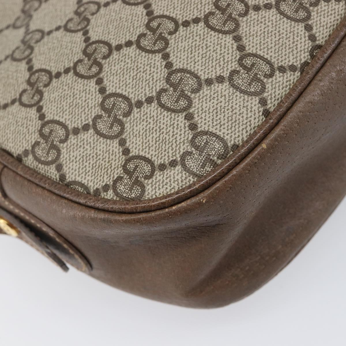GUCCI GG Supreme Shoulder Bag PVC Beige Gold 001 067 1283 Auth ka6059
