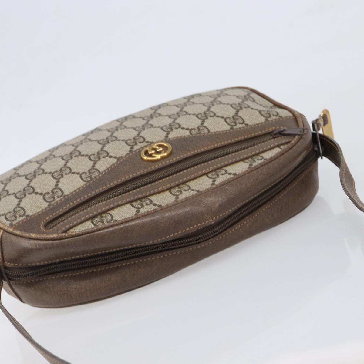 GUCCI GG Supreme Shoulder Bag PVC Beige Gold 001 067 1283 Auth ka6059