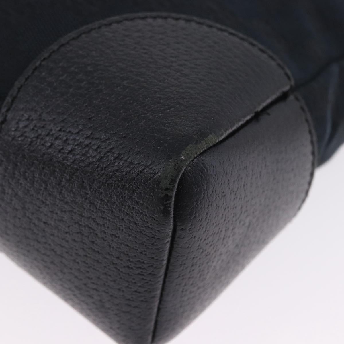 GUCCI GG Canvas Shoulder Bag Black Silver 114273 Auth ka6068