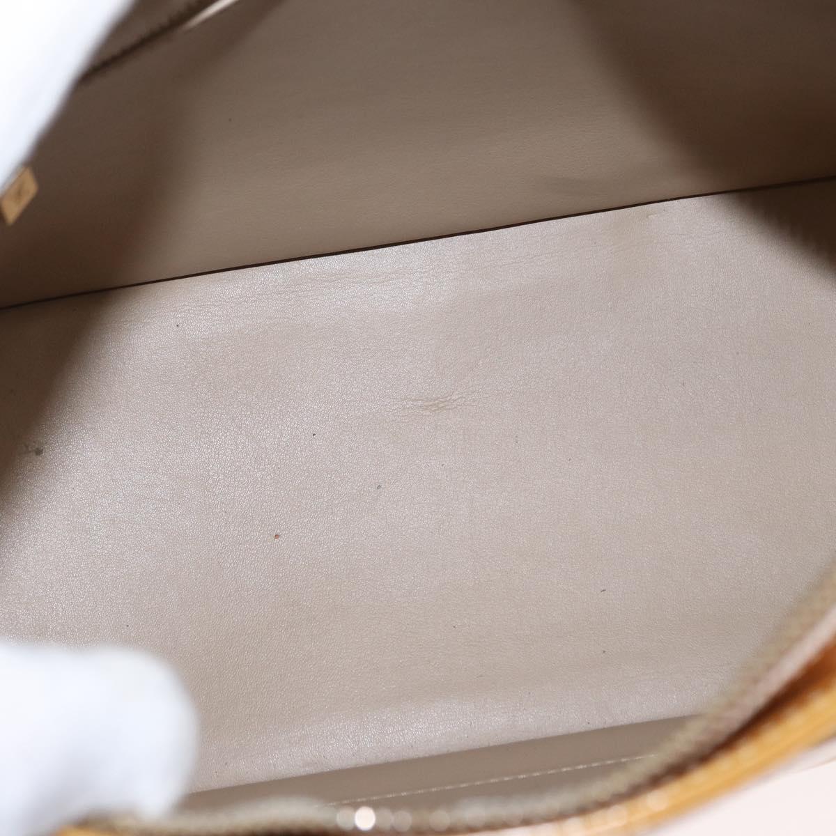 LOUIS VUITTON Monogram Vernis Houston Hand Bag Beige M91004 LV Auth ka607