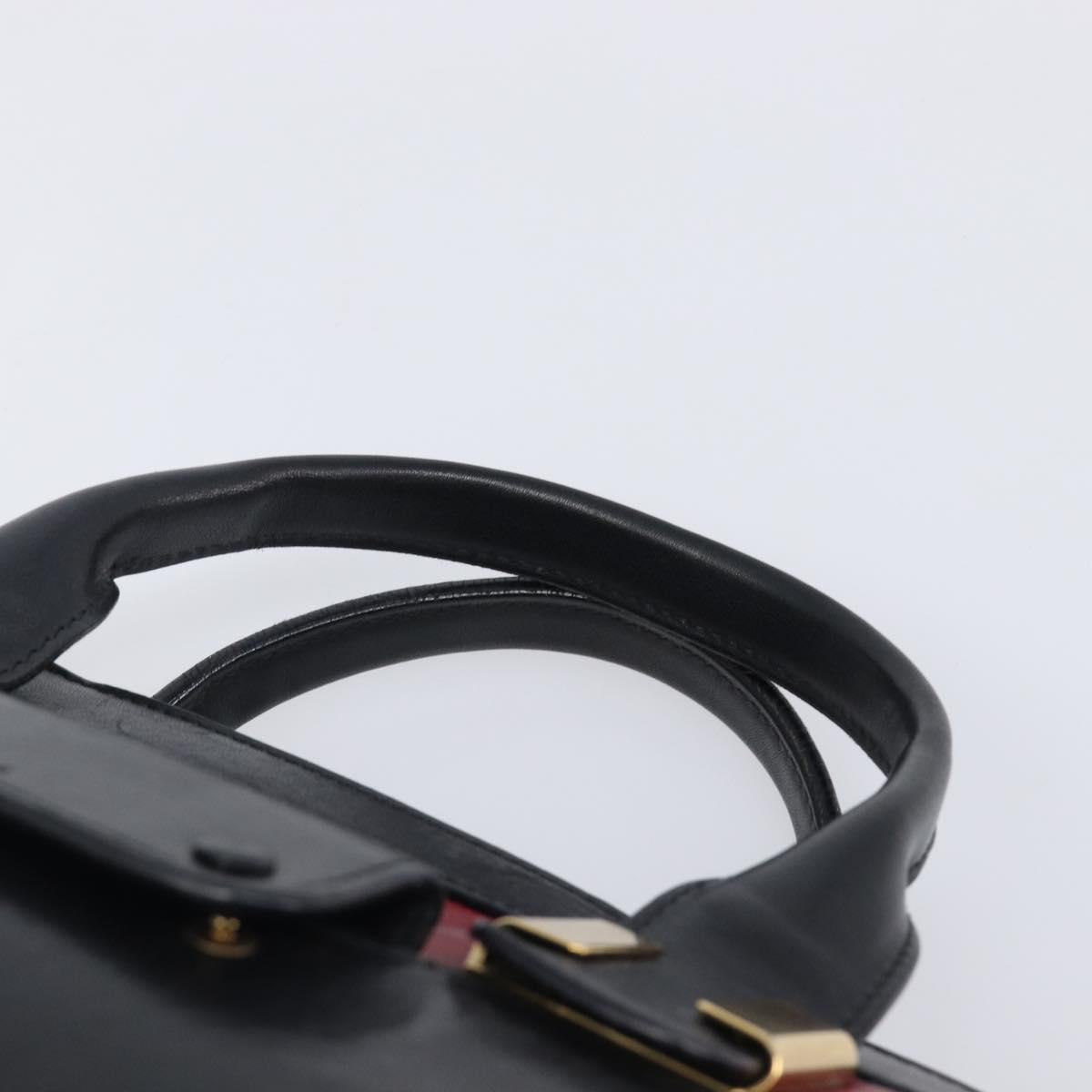 Chloe Alice Hand Bag Leather 2way Red Gold Tone Auth ka6070