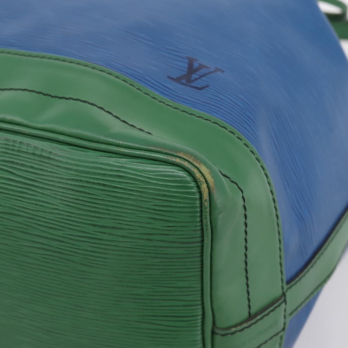 LOUIS VUITTON Epi Noe Shoulder Bag Green Blue M44044 LV Auth ka6071