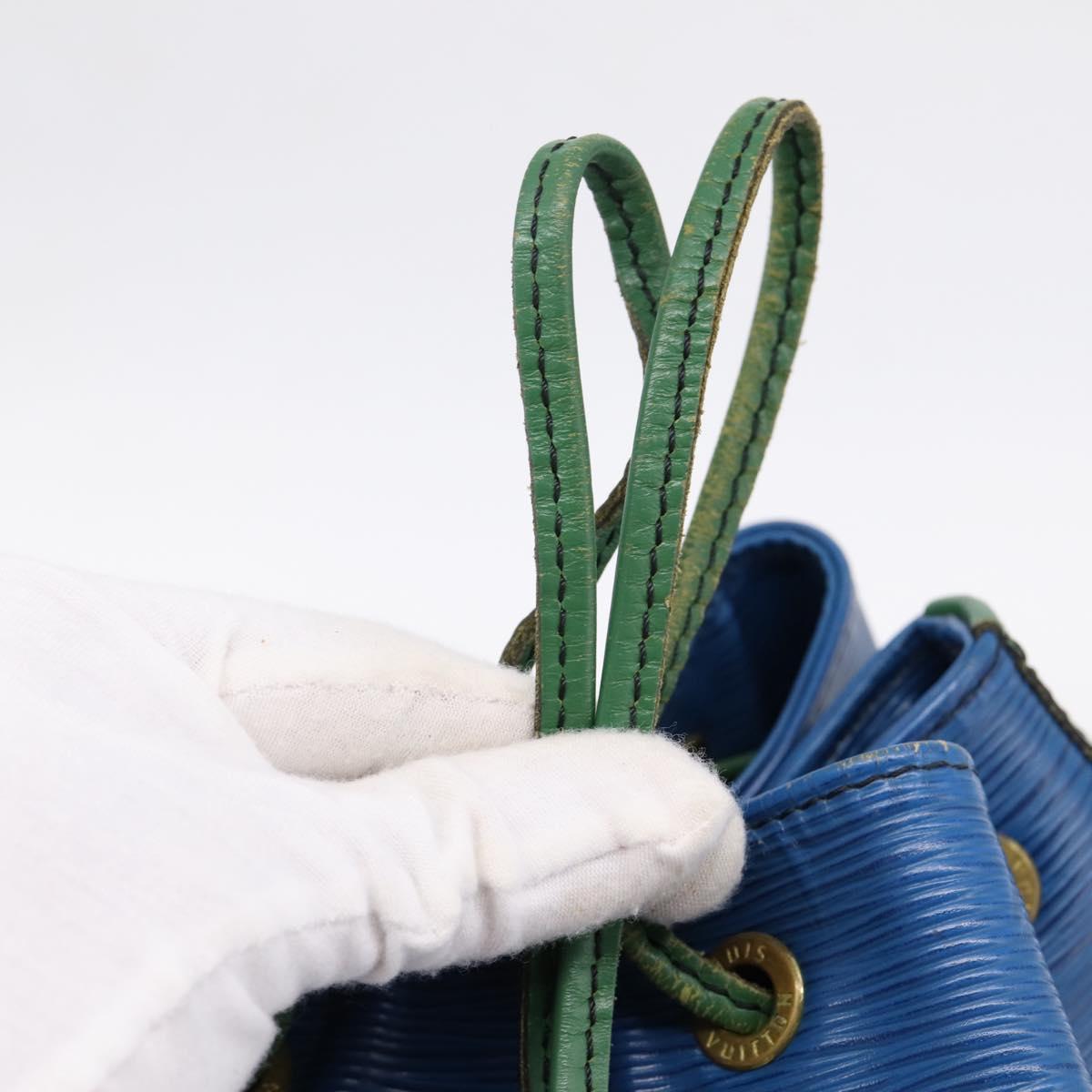 LOUIS VUITTON Epi Noe Shoulder Bag Green Blue M44044 LV Auth ka6071