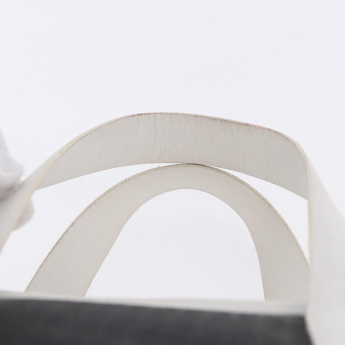 LOEWE Anagram Hand Bag PVC Leather Black White Auth ka6073